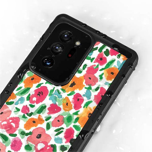 Bouffants and Broken Hearts Watercolor Floral Galaxy Note20 Ultra 5G Waterproof Case